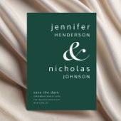 Elegant Emerald Green Wedding Save The Date