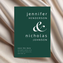 Elegant Emerald Green Wedding Save The Date