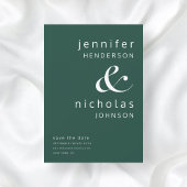 Elegant Emerald Green Wedding Save The Date