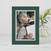 Elegant Emerald Green Wedding Save the Date Kaart (Staand voorkant)