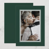 Elegant Emerald Green Wedding Save the Date Kaart (Voorkant / Achterkant)