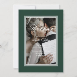 Elegant Emerald Green Wedding Save the Date Kaart