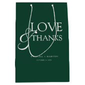 Elegant Emerald Green Wedding Thank You Medium Cadeauzakje (Voorkant)