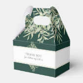 Elegant Emerald Greenery Wedding Bedankdoosjes (Achterkant)