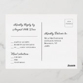 Elegant Emerald Groen Indisch Bruiloft RSVP Briefk Folie Feestdagen Briefkaart (Achterkant)