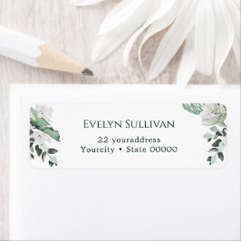 Elegant Emerald groen retouradres label