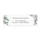 Elegant Emerald groen retouradres label (Voorkant)