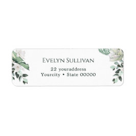 Elegant Emerald groen retouradres label