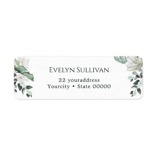 Elegant Emerald groen retouradres label (Voorkant)