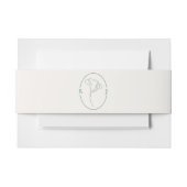 Elegant Emerald Outlined Monogram Wedding Uitnodigingen Wikkel (Voorkant Voorbeeld)