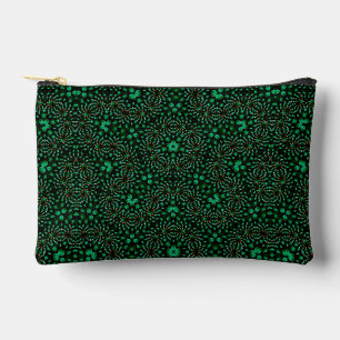 Elegant Emerald & Pearl Abstract Dot Art Pattern Etui