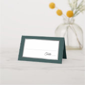 Elegant Emerald Silver Winter Holiday Weddenschap Plaatskaartje (Achterkant)