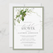 Elegant Emerald & Taupe Waterverf Vrijgezellenfees Kaart (Voorkant)