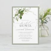 Elegant Emerald & Taupe Waterverf Vrijgezellenfees Kaart (Staand voorkant)