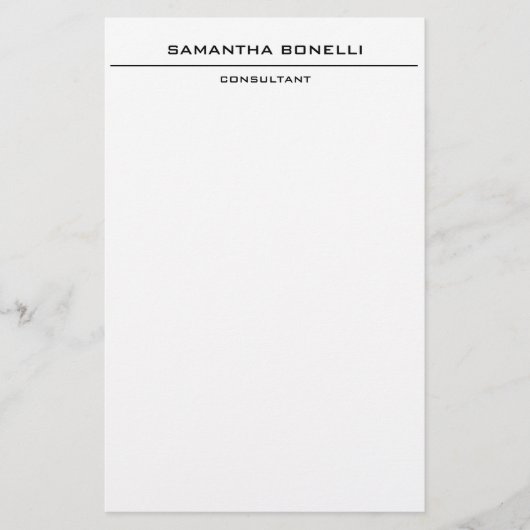 Elegant en aantrekkelijk minimalistisch briefpapier (Voorkant)