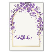 Elegant en aquarel bruiloft tafelnummer  (Achterkant)
