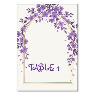 Elegant en aquarel bruiloft tafelnummer 