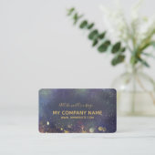 Elegant en Arty Glittery Paars Visitekaartje (Staand voorkant)