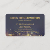 Elegant en Arty Glittery Paars Visitekaartje (Achterkant)