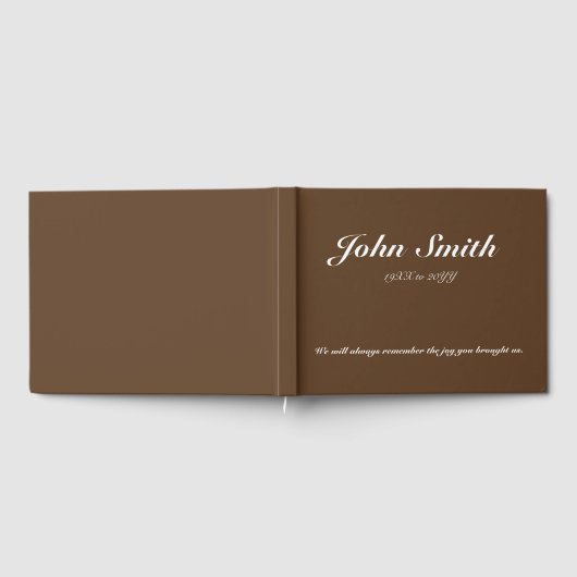 Elegant en basic begrafenis gastenboek (Volledig)