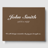 Elegant en basic begrafenis gastenboek (Voorkant)