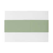 Elegant en Basic Saliegroen Uitnodigingen Wikkel (Achterkant Voorbeeld)