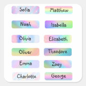 Elegant en Beauful Pastel Rainbow-label Vierkante Sticker (Voorkant)