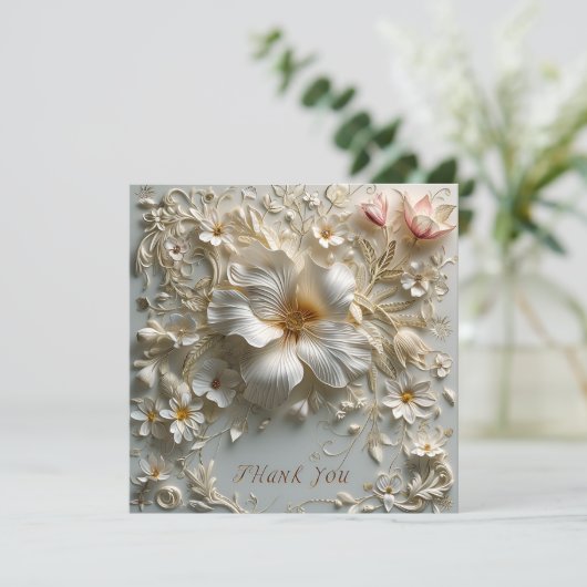 Elegant en bedankkaart (Staand voorkant)