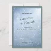 Elegant en betoverend Ice Blue Winter Wedding Kaart (Voorkant)