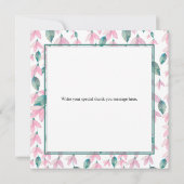 Elegant en Charming Wisteria Floral Bedankkaart (Achterkant)