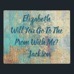 Elegant en Chic Faux Gold Promposal Puzzel<br><div class="desc">Creëer uw eigen elegante en chic Promposal of proposal puzzle. Met een mooie gouden achtergrond krijg je je eigen persoonlijke monogram bericht.</div>