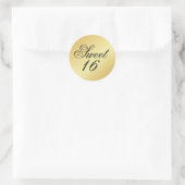 Elegant en Chic Gold Sweet 16 Sticker (Tas)
