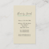 Elegant en Chic Hair Stylist Visitekaartje (Achterkant)