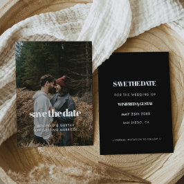 Elegant en chic minimalist foto save the date