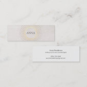 Elegant en Chic Simple Name Gold Circle Motif Mini Visitekaartje (Voorkant / Achterkant)