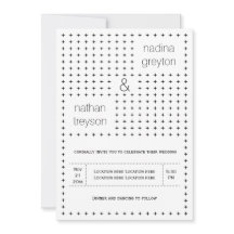 Elegant en chic zwart-wit geometrisch huwelijk