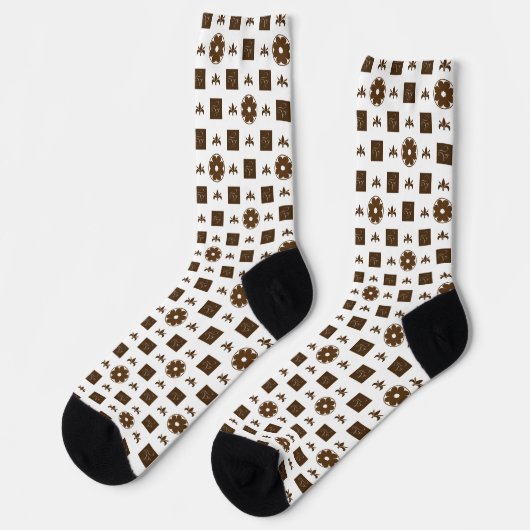 Elegant en Classic Pattern Socks Sokken (Links)
