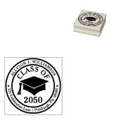 Elegant en Classy Afstudeerder Pet Jaar Retouradre Rubberstempel (Gestempeld)