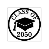 Elegant en Classy Afstudeerder Pet Klasse Jaar Rubberstempel (Afrduk)