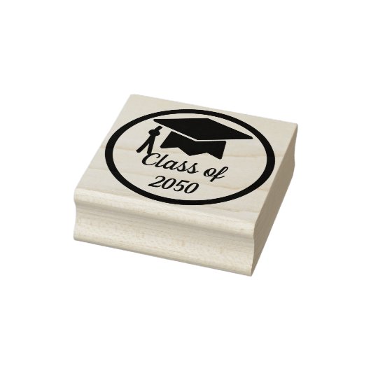 Elegant en Classy Afstudeerder Pet Klasse Jaar Rubberstempel (Stempel)