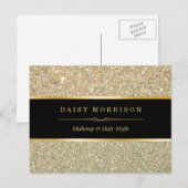 Elegant en Classy Gold Glitter Sparkles Briefkaart (Voorkant / Achterkant)