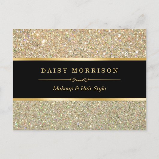 Elegant en Classy Gold Glitter Sparkles Briefkaart (Voorkant)
