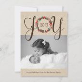 Elegant en Classy Joy Wreatfoto Card Design Feestdagenkaart (Voorkant)