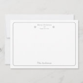 Elegant en Classy Kerstmis en nieuwjaarskaart Bedankkaart (Achterkant)