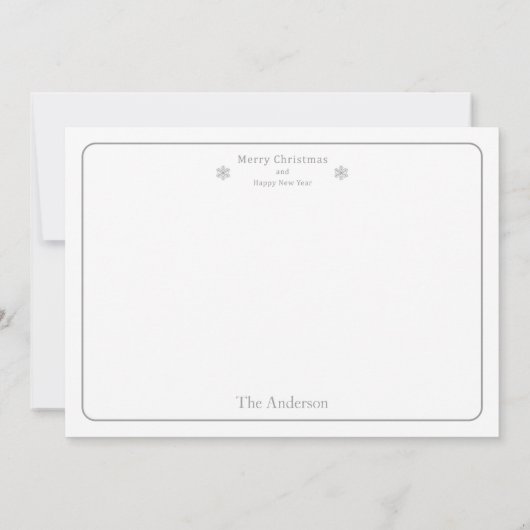 Elegant en Classy Kerstmis en nieuwjaarskaart Bedankkaart (Achterkant)