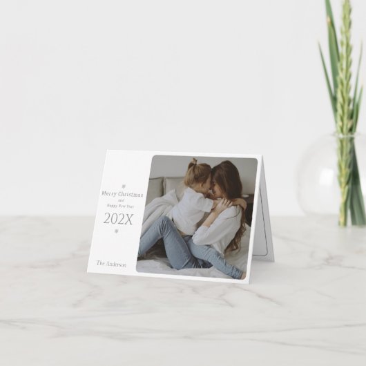 Elegant en Classy Kerstmis en nieuwjaarskaart Bedankkaart (Voorkant)