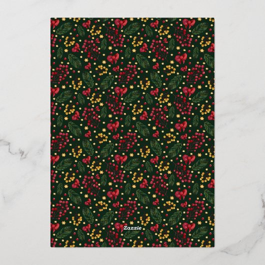 Elegant en Classy Photo Merry Kerstmis Folie Feestdagenkaart (Achterkant)