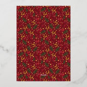 Elegant en Classy Photo Merry Kerstmis Folie Feestdagenkaart (Achterkant)