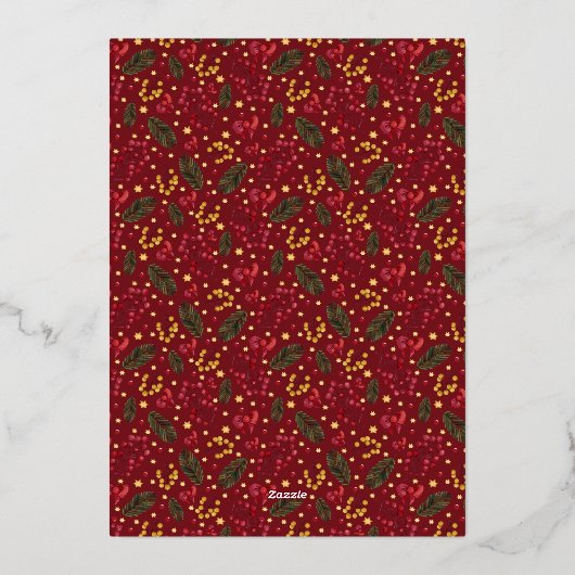 Elegant en Classy Photo Merry Kerstmis Folie Feestdagenkaart (Achterkant)