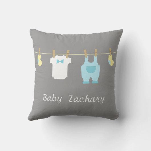 Elegant en Cute Baby Boy Clothes, Baby Boy Kussen (Achterkant)